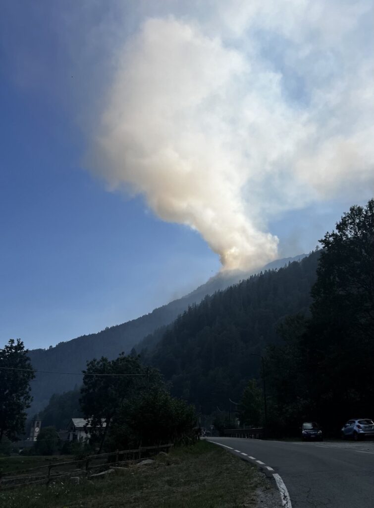 Incendio a Valprato Soana